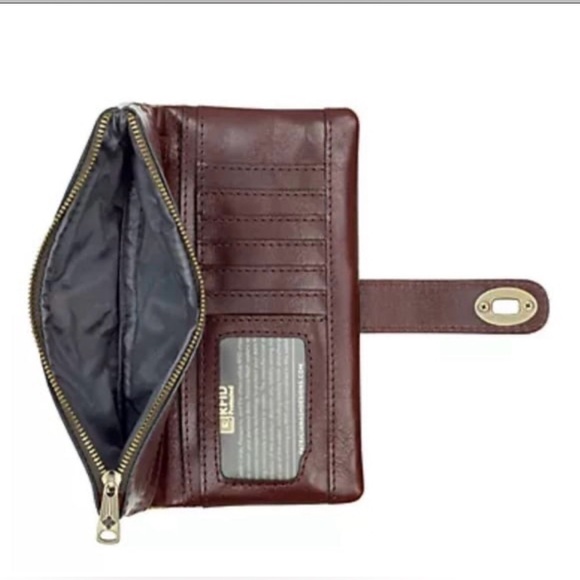 NWT Patricia Nash leather Greek Map Annesley Wallet/Wristlet - Picture 6 of 7